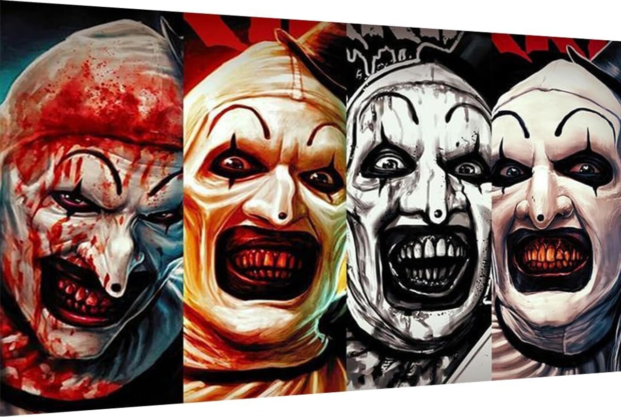 Halloween Paint by Numbers Kit for Adults – Beginner-Friendly Horror Clown DIY Canvas Painting Set – Unframed Digital Oil Painting Art Kit for Home Wall Decor, 16x24 Inch